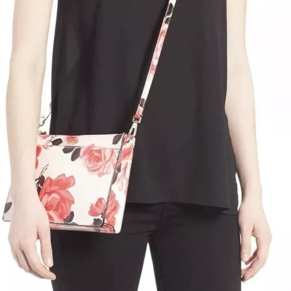 Kate Spade Cameron Street Roses Clarise Crossbody Clutch with Matching Wallet - Picture 15 of 15